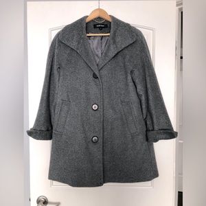 Ellen Tracy Grey Wool winter Swing Coat❄️